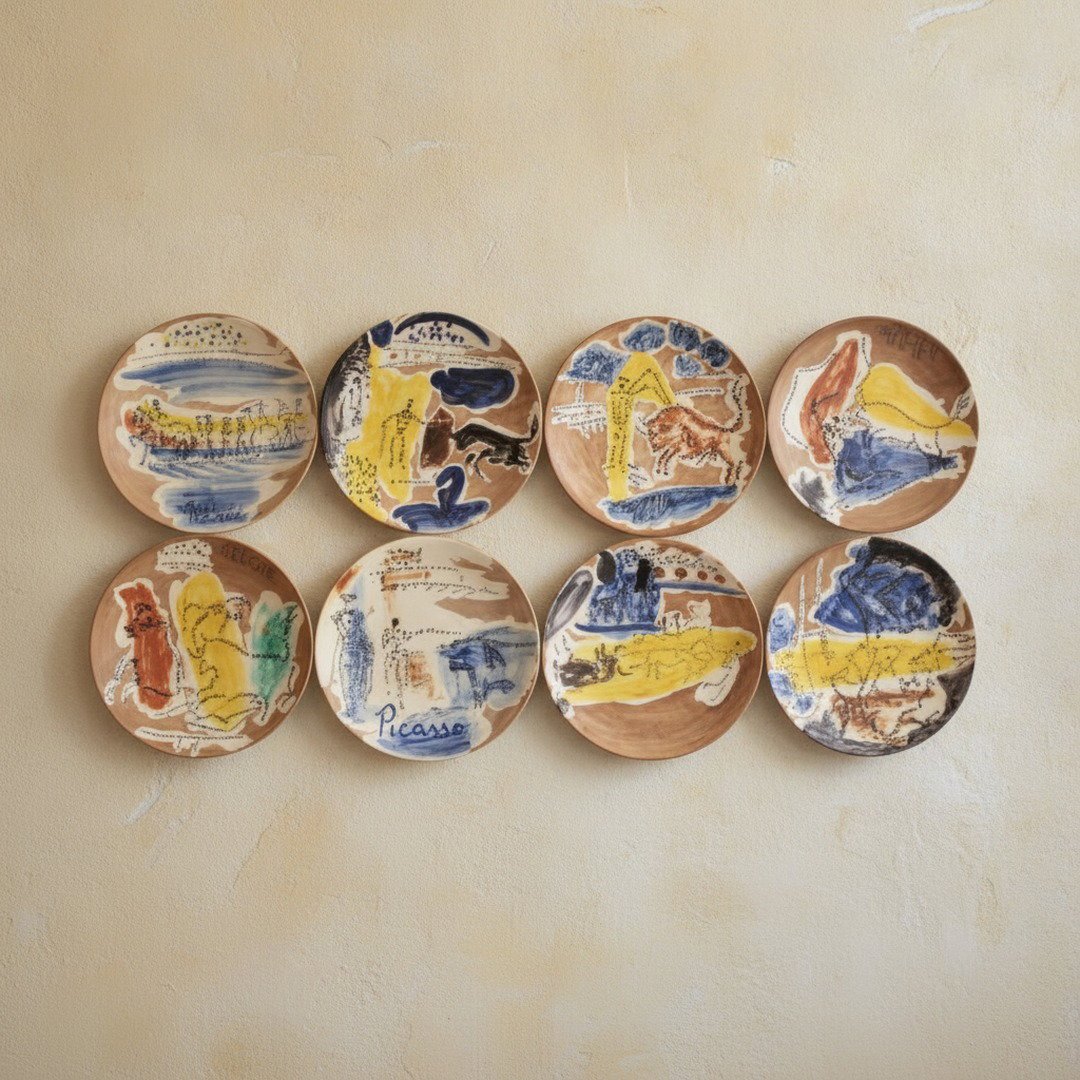Scènes de corrida (ensemble de 8 assiettes)