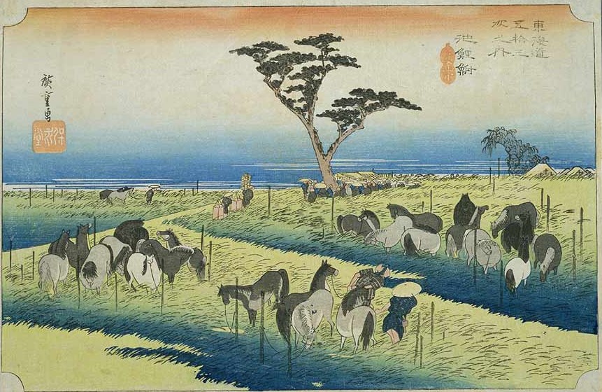 39. Chiryû — Foire aux chevaux du début de l'été (Shuka uma-ichi)